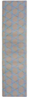 Carpet City Runner with Beige and Blue Patterns Photo