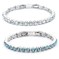 Civetta Spark Tennis Bracelet Set - Made With Swarovski Crystal Photo