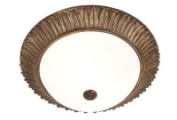 Dark Brown Resin Base Ceiling Fitting with Alabaster Glass Photo