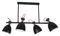 Bright Star Lighting Black Iron and Polished Chrome Ceiling Fitting Photo