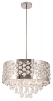 Round Polished Chrome Chandelier with K9 Crystals Photo
