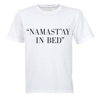 Namast'ay in Bed! - Adults - T-Shirt Photo