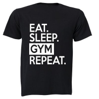 Eat. Sleep. GYM. Repeat.- Adults - T-Shirt Photo