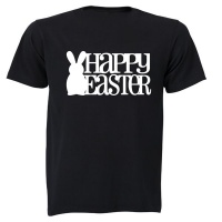 Happy Easter - Bunny Silhouette - Adults - T-Shirt Photo