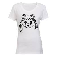 Teddy Bear Stencil - Ladies - T-Shirt Photo