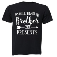 Brother Will Trade for Presents - Christmas Arrow - Kids T-Shirt Photo