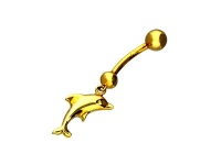 Belly Ring Dolphin 9ct Gold Photo