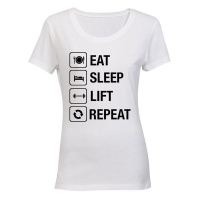 Eat. Sleep. Lift. Repeat. - Ladies - T-Shirt Photo