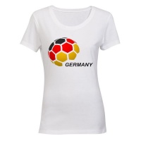 Germany - Soccer Ball - Ladies - T-Shirt Photo