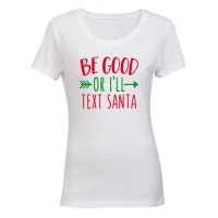I'll Text Santa! - Christmas Inspired - Ladies - T-Shirt Photo