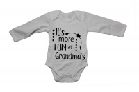 It's More Fun at Grandma's - LS - Baby Grow Photo