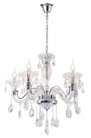 Bright Star Lighting Polished Chrome Chandelier with Crystals Photo