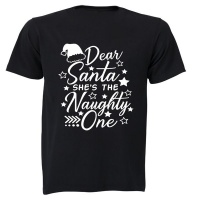 Dear Santa She's the Naughty One - Christmas - Kids T-Shirt Photo