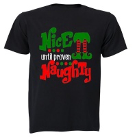 Nice Until Proven Naughty - Christmas - Kids T-Shirt Photo