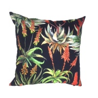 Aloes Black Scatter Cushion Cover with Inner 60cm x 60cm Photo