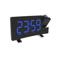 Digital Projector LED Display USB FM Radio Alarm Clock-Blue Light Photo