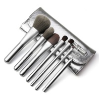 7 Piece Foundation Makeup Brushes Set with Bag-Silver Photo