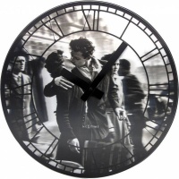 NeXtime 39.5cm Kiss Me In Paris Plastic Wall Clock - 3D Black Photo