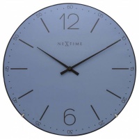 NeXtime 35cm Index Dome Glass Round Wall Clock - Blue Photo