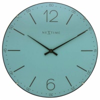 NeXtime 35cm Index Dome Glass Round Wall Clock - Turquoise Photo