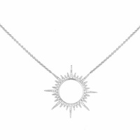 Civetta Spark Sun Goddess Necklace Made With Swarovski Cubic Zirconia Photo