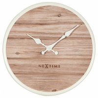 NeXtime 30cm Plank Wood Round Wall Clock - Designed by Jette Scheib Photo