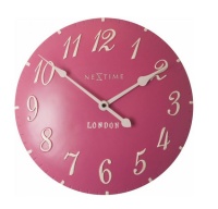 NeXtime 34cm London Arabic Polyresin Round Wall Clock - Pink Photo