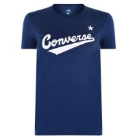 Converse Ladies Nova Logo T Shirt - Navy 426 [Parallel Import] Photo