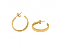 9ct/925 Gold Fusion Plain Hoop Earrings. Photo