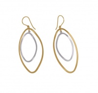 9ct/925 Gold Fusion Double Oval Large Drop Earrings. Photo