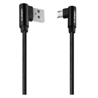 Volkano Braids Series Nylon Braided Micro 90Â° USB Cable - 1.2m - Black Photo