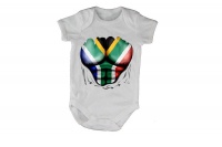 South Africa - Ripped Shirt Effect - SS - Baby Grow Photo