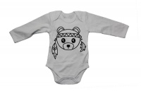 Teddy Bear Stencil - LS - Baby Grow Photo