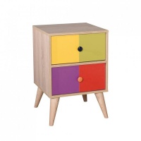 Adore - Rainbow Young Room Nightstand With Two Drawers 5 year Warranty Photo