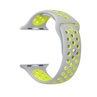 Apple GoVogue Active Silicon Watch Band - Silver & Yellow Photo