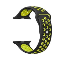 Apple GoVogue Active Silicon Watch Band - Black & Yellow Photo
