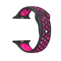 Apple GoVogue Active Silicon Watch Band - Black & Pink Photo