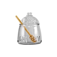 Regent Glass Honey Dispenser With Dipper - 590ml Photo