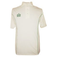 Admiral County Piped Short Sleeve Cricket Shirt - Emerald Photo