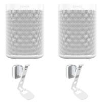 Sonos One SL WiFi Speakers With Vogels Wall Brackets Bundle White Photo