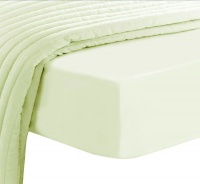 Pizuna 100% Long Staple Cotton Fitted Sheet Ivory Double Photo