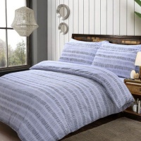 AK Seersucker Stripe Grey Duvet Set double Photo