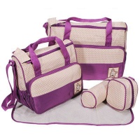 Optic 5" 1 Multi-Functional Diaper Backpack - Purple Photo