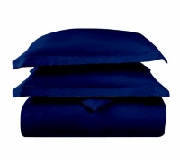 Pizuna 100% Long Staple Cotton Duvet Cover Set - Dark Blue Super King Photo