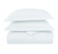 Pizuna 100% Long Staple Cotton Duvet Cover Set - White King Photo