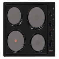 Univa 4 Solid Plate Hob With Control Panel - U156B - Black Photo
