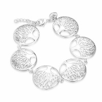 Silver Designer Tree of Life Bracelet Photo