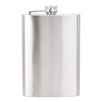 Hip Flask Silver Stainless Steel - 240ml in Gift Box Photo