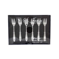 St. James Cutlery Kensington 6 Piece Cake Forks in Gift Box Photo