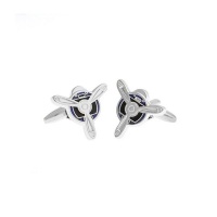 Airplane Propeller Classical Style Cufflinks For Men - Silver Colour Photo